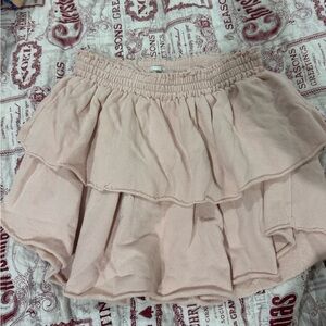 Aerie Blush Ruffled Mini Skirt